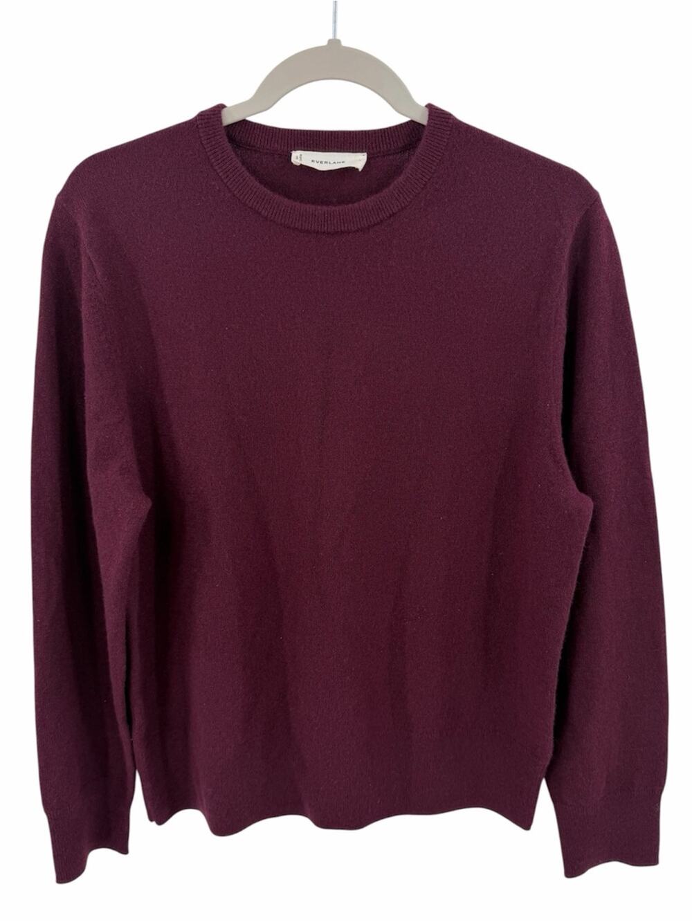 Everlane Cashmere Crew Neck Sweater in wine Size L